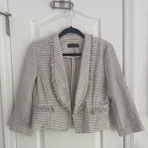Ivanka Trump Striped Cropped Blazer